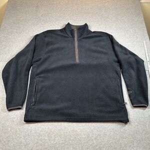 Vintage Cutter & Buck 1/4 Zip Fleece Pullover Large Y2K Gray Jacket USA Logo